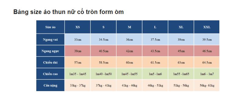xưởng may đồng phục áo thun nữ