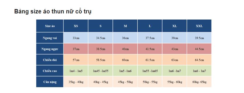 xưởng may đồng phục áo thun nữ