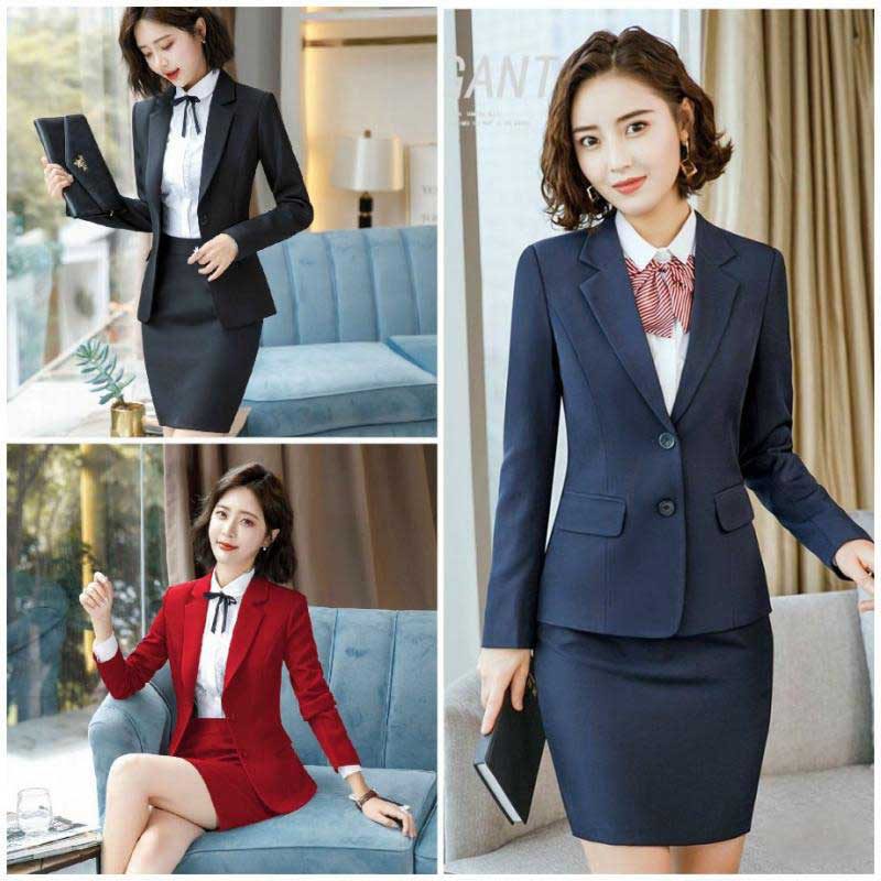 Phối vest nữ văn phòng với chân váy