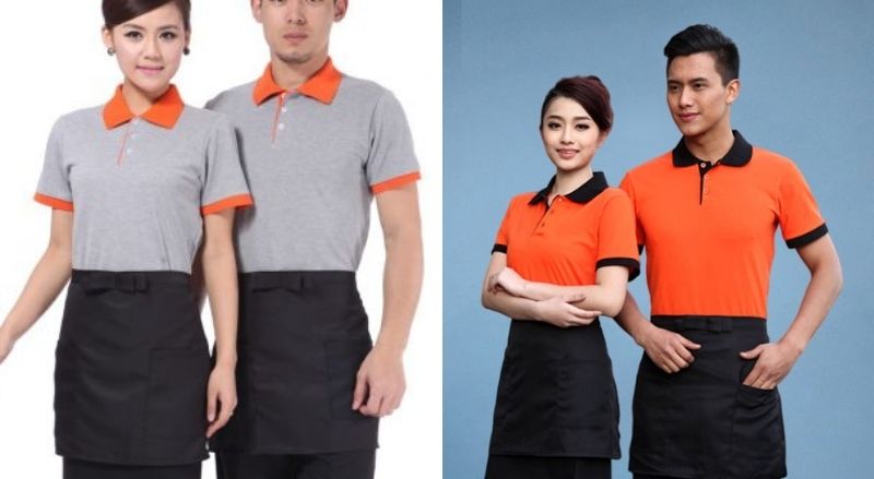 Sự kết hợp cá tính, độc đáo của áo thun vào đồng phục nhân viên phục vụ nhà hàng