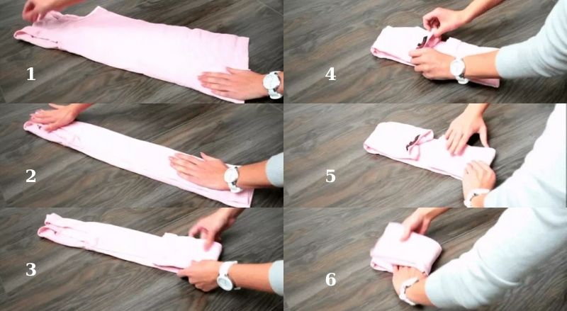 Cách gấp áo 3 lỗ kiểu marie kondo Nhật Bản