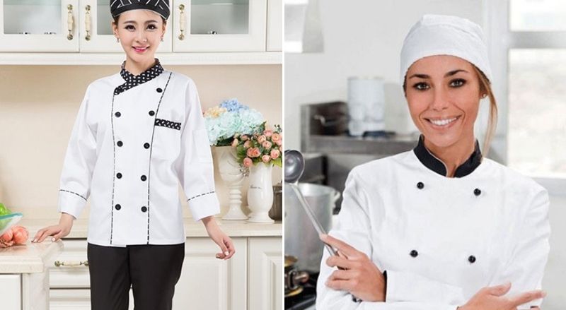 Mũ đầu bếp thường có màu đen hoặc màu trắng tùy theo sự lựa chọn của nhà hàng