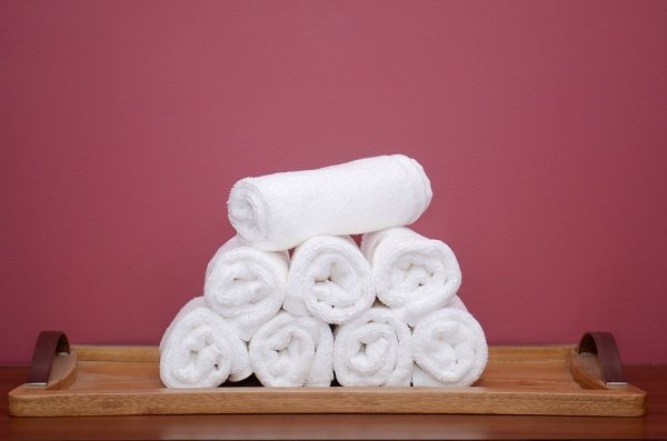 Khăn lau tóc cũng là loại khăn không thể thiếu trong spa