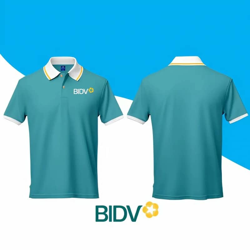 Áo thun đồng phục BIDV thường xuất hiện trong các sự kiện nội bộ, chương trình thiện nguyện