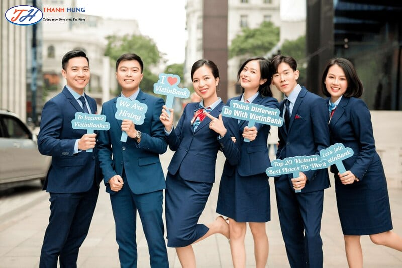 Đồng phục ngân hàng VietinBank được thiết kế chỉn chu