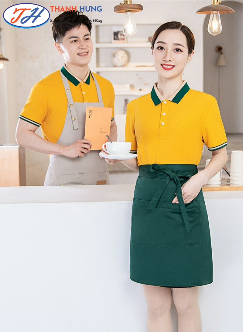 Dự án thiết kế áo đồng phục cho nhà hàng gam màu vàng