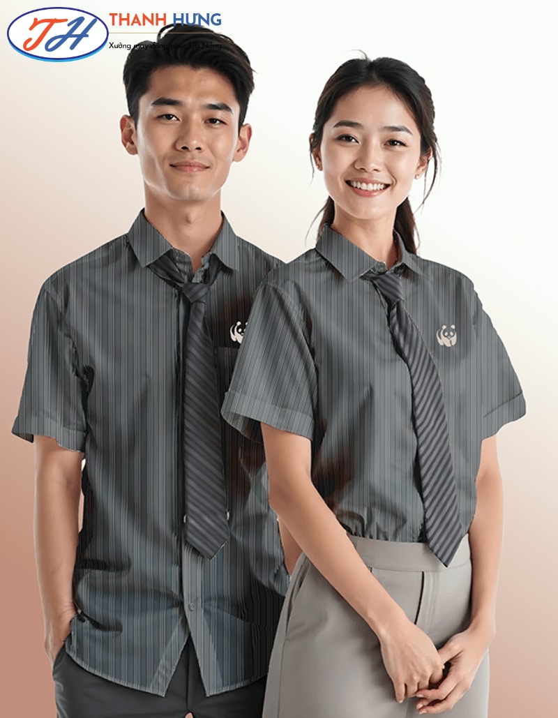 Mẫu đồng phục bán hàng kiểu mới sơ mi lững
