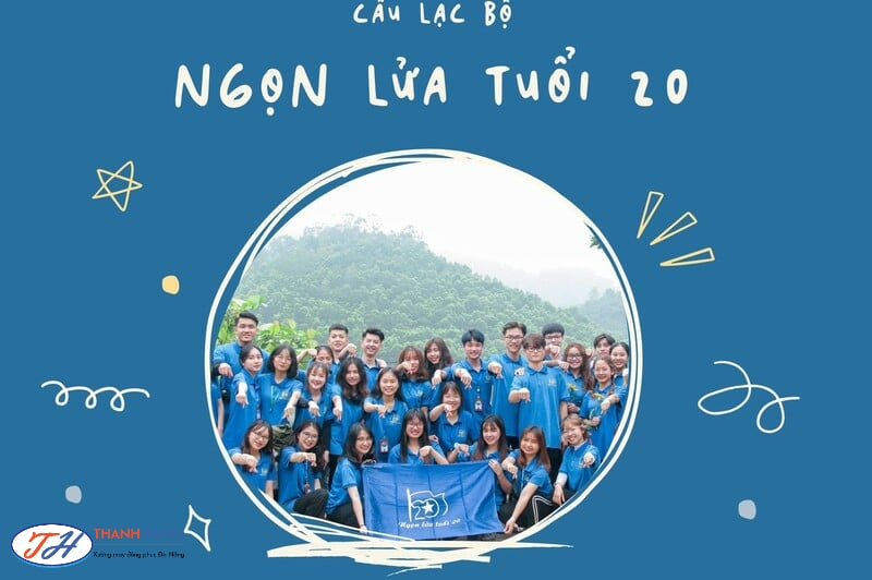 Mẫu áo đồng phục màu xanh cho clb ngọn lửa tuổi 20