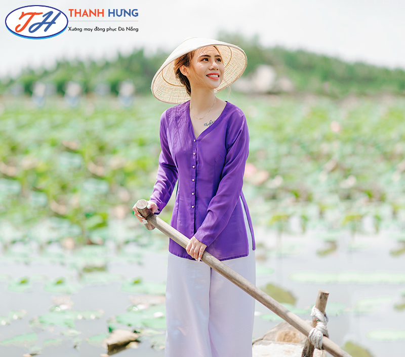 Mẫu áo bà ba truyền thông dịu dàng
